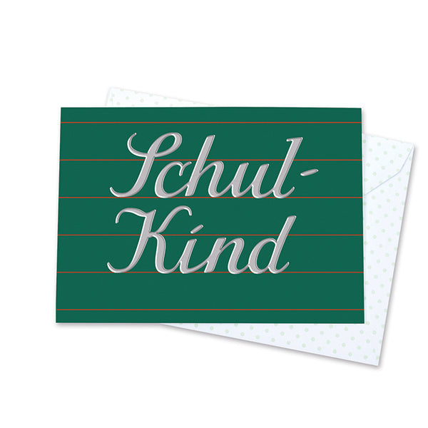 Grußkarte Klappkarte SCHULKIND Glückwunschkarte mit Umschlag krima & isa® -  | www.luiseundfritz.de