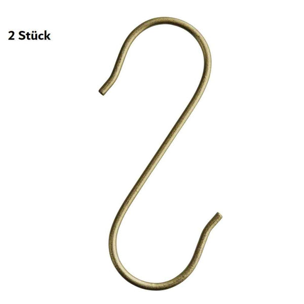 Madam Stoltz S-HAKEN 2er Set messingfarben gold HOOK15x5 cm | Ein -  | www.luiseundfritz.de