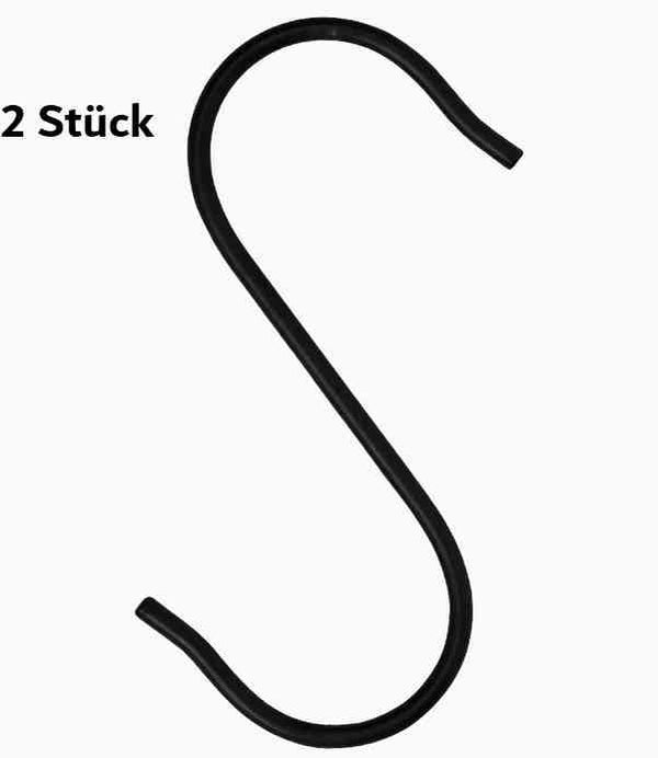 Madam Stoltz S-HAKEN 2er Set schwarz HOOK 11,5x4,5 cm | - HAUSHALT | www.luiseundfritz.de