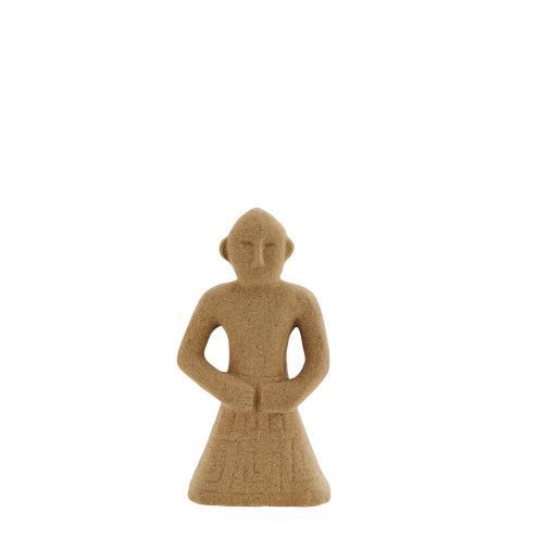Madam Stoltz Statue STONE MAN Skulptur 14,5 cm beige Stoneware | Dekofigur - KERAMIK, STEINGUT (DEKO) | www.luiseundfritz.de
