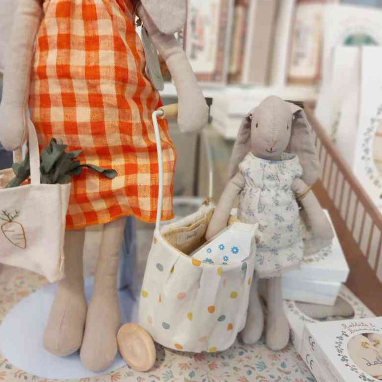 maileg bunny beim einkauf mit trolley bei luiseundfritz.de