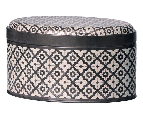 Maileg Dose SWEET DELIGHT grau gemustert 19x10 cm OVAL Aufbewahrung | Keksdose - HAUSHALT | www.luiseundfritz.de