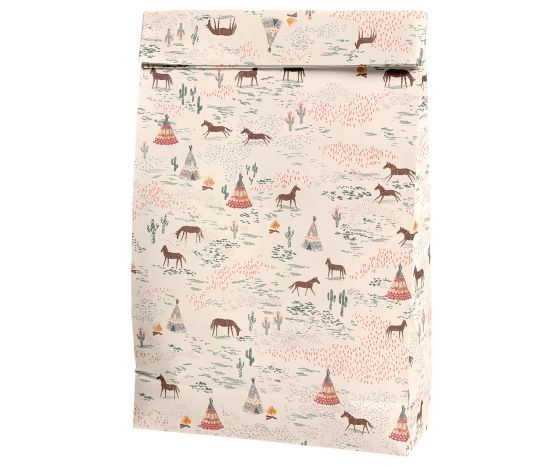 Maileg Geschenktüten 5x groß CHEVAUX HEUREUX | 28,5 cm | Papierbeutel Bodenbeutel -  | www.luiseundfritz.de