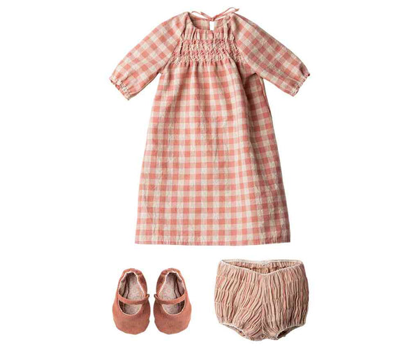 Maileg Hasenkleidung Größe 5 | Bekleidungsset Kleid + Schuhe + Unterhose | Puppenkleidung