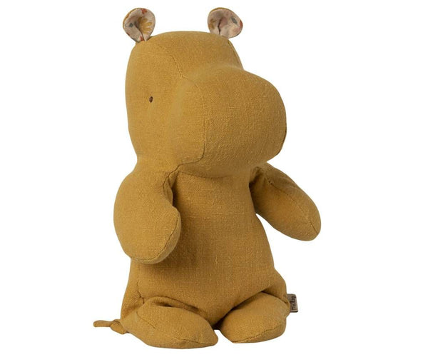 Maileg - Maileg Nilpferd HIPPO small 22 cm | dusty yellow Flusspferd Safari Friends | Leinen | www.luiseundfritz.de