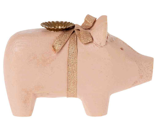 maileg holzschwein kerzenhalter rosa- bei luiseundfritz.de