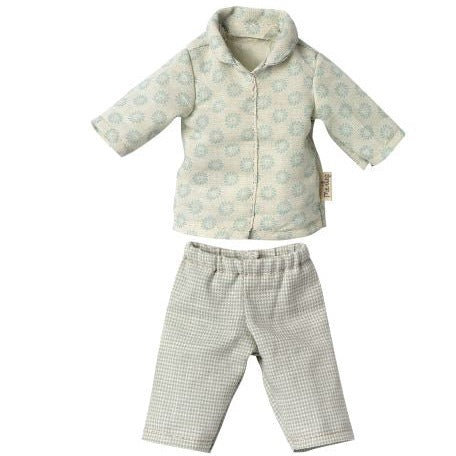 Maileg Schlafanzug PYJAMA Size Hasenkleidung hellblau für Hase oder Bunny dieses Produkt findest du hier im Shop bei Luise und Fritz - Abb: maileg-schlafanzug-pyjama-16-1121-01