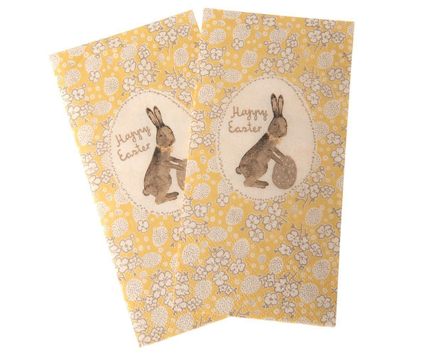 Maileg Servietten MILLE OEUFS Happy Easter gelb | Tissue 16 Stück Packung - PAPETERIE | www.luiseundfritz.de