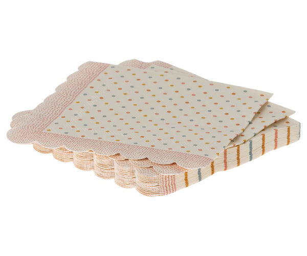 Maileg - Maileg SERVIETTEN Pünktchen rose Papierservietten MULTI DOTS 16 St. Packung Tissue | www.luiseundfritz.de