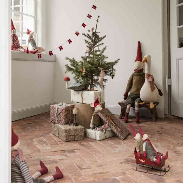 Maileg Wichtel mega Pixy 105 cm ☆ Stoffpuppe GUNVALD Winterdeko Nisse