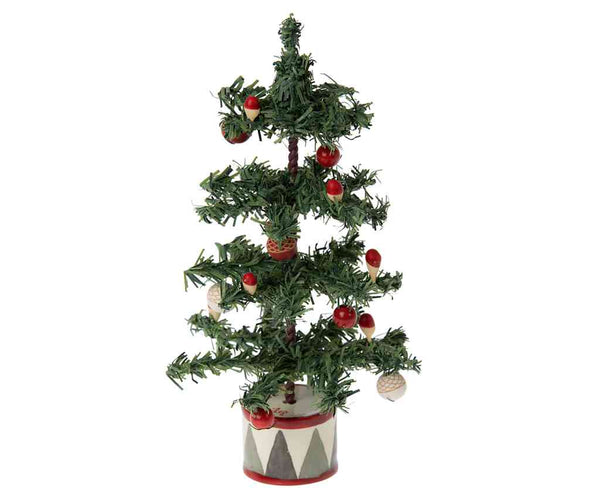 Maileg Weihnachtsbaum GRÜN | 15 cm mit Kugeln | Puppenhauszubehör