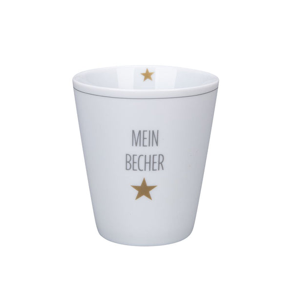 Kaffeebecher MEIN BECHER | HAPPY MUG Porzellan | 330 ml 10 cm | Krasilnikoff - GESCHIRR, BESTECK | www.luiseundfritz.de