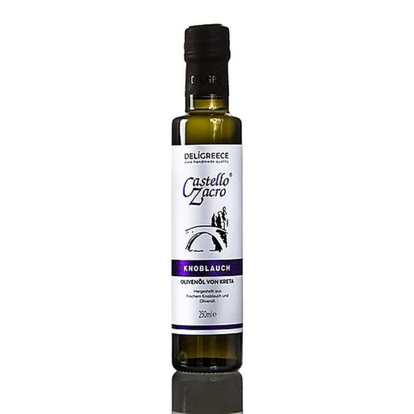 Olivenöl KNOBLAUCH 250 ml Castello Zacro extra natives Knoblauchöl DELIGREECE - LEBENSMITTEL | www.luiseundfritz.de