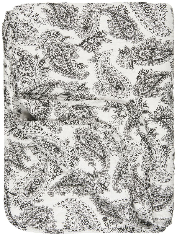 Ib Laursen - Ib Laursen QUILT schwarz weiß PAISLEY  | Überwurf Plaid 130x180 cm Baumwolle | www.luiseundfritz.de