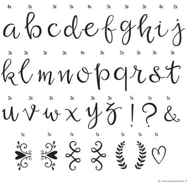 Buchstaben Symbole Set 4,90 € SCRIPT | für Lightbox von a little -  | www.luiseundfritz.de