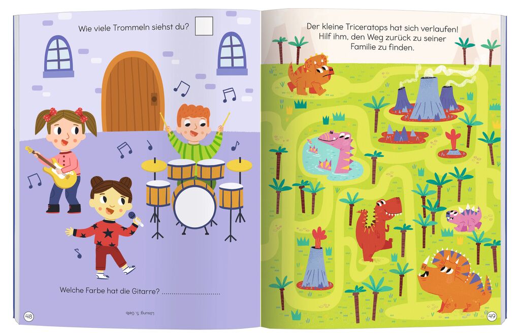 Das STOPP DIE LANGEWEILE RÄTSELBUCH für Kinder ab Jahren Seiten Moses Verlag dieses Produkt findest du hier im Shop bei Luise und Fritz - Abb: stopp-die-langeweile-raetselbuch-kind-7-101399-einschulung