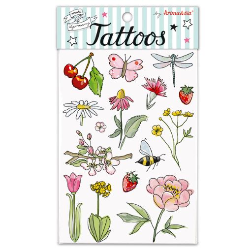 TATTOOS Körperschmuck GARTENLIEBELEI Hautschmuck temporär | krima & isa® - PAPETERIE | www.luiseundfritz.de