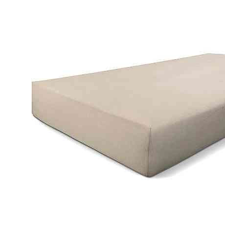 Spannbettlaken 140x200/220 cm TAUPE Baumwoll-Jersey für Matratzen bis 32 cm Höhe | WALRA